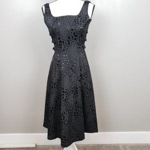 Debbie Shuchat Black Leopard Print Dress